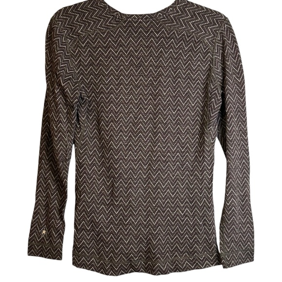 SmartWool Merino Wool Chevron Pattern Long Sleeve Top Base Layer Sweater Large - Picture 5 of 11